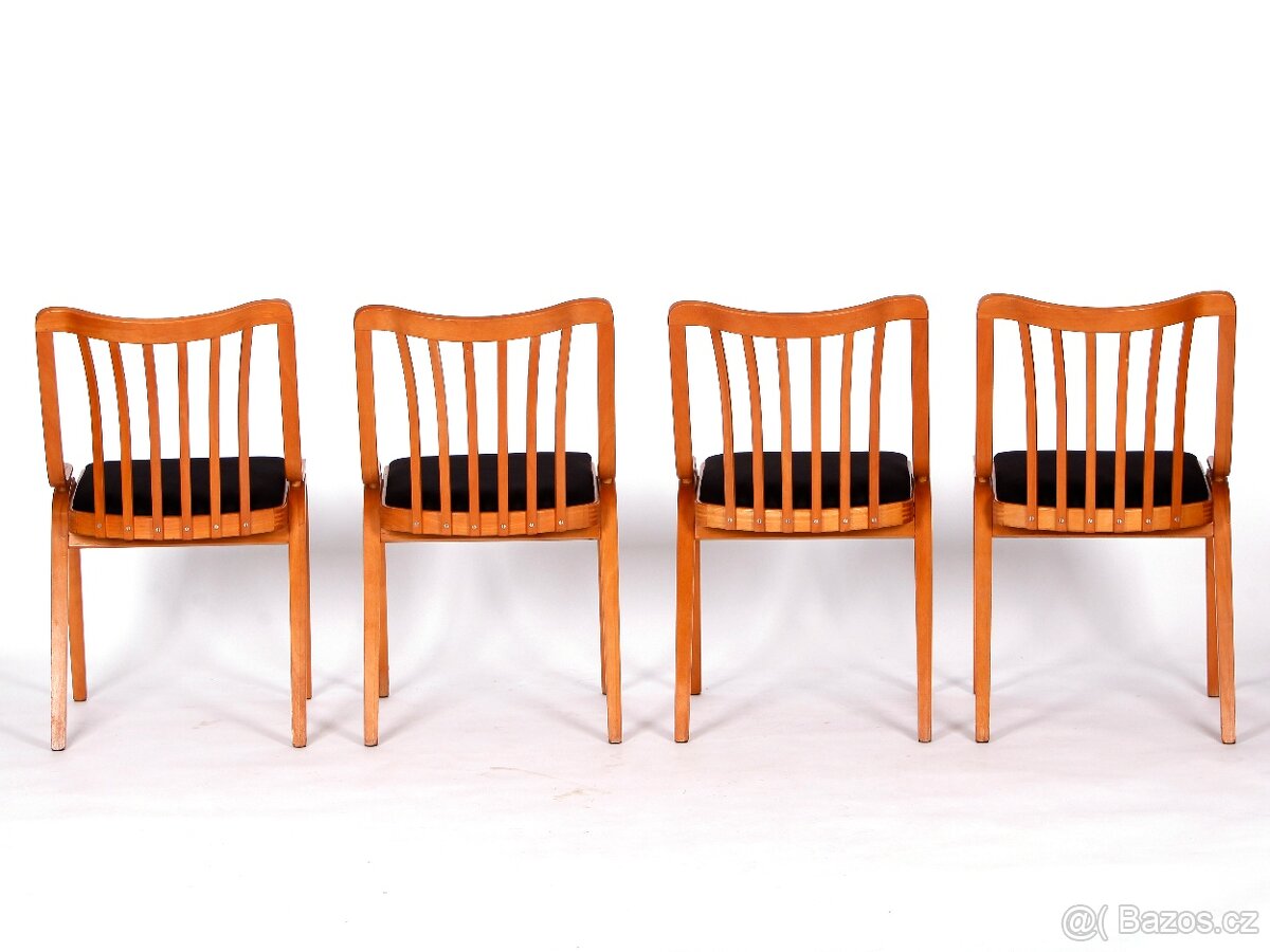 Jídelní židle TON, nové čalounění, 4 kusy, 1985. - 8