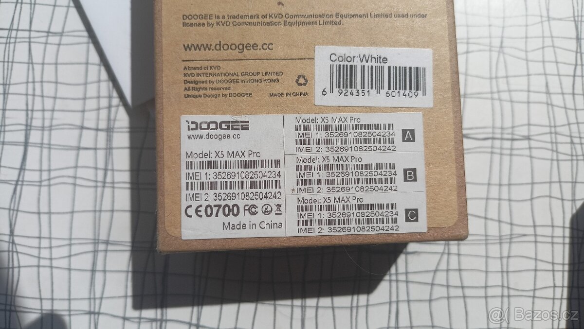 nová baterie pro Doogee X5 MAX 4000mAh - 8
