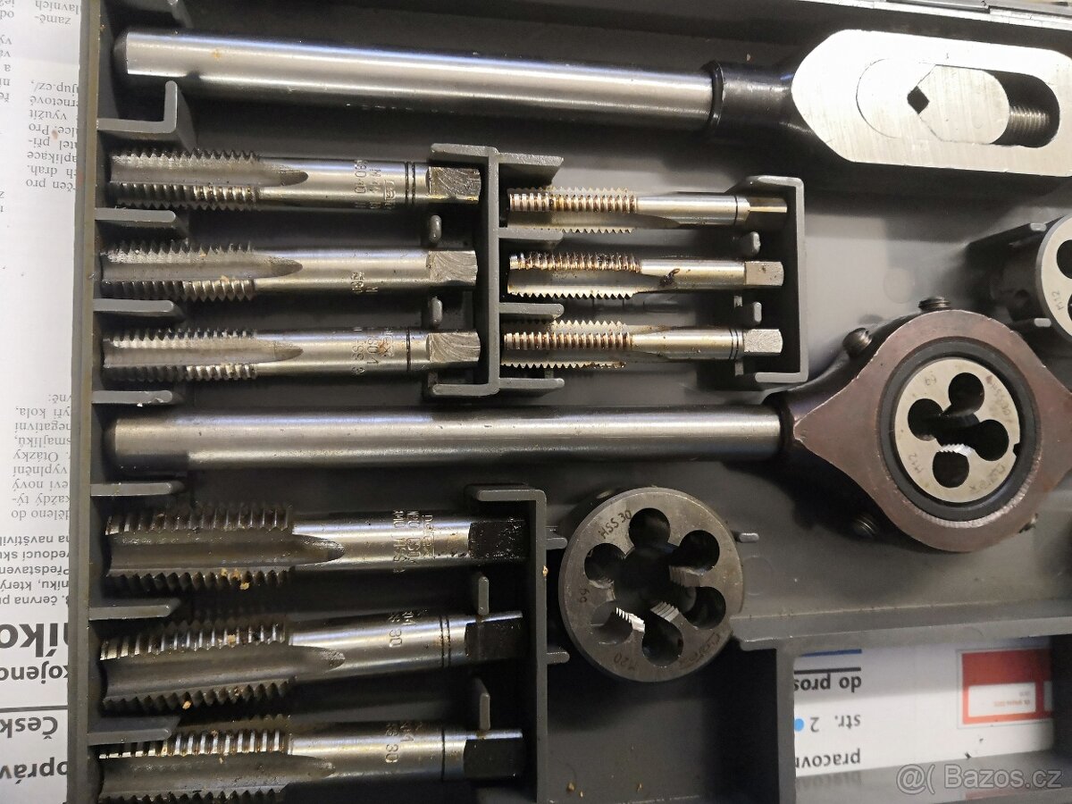 P:sada závitníků narex M1 HSS + M2 HSS - 8