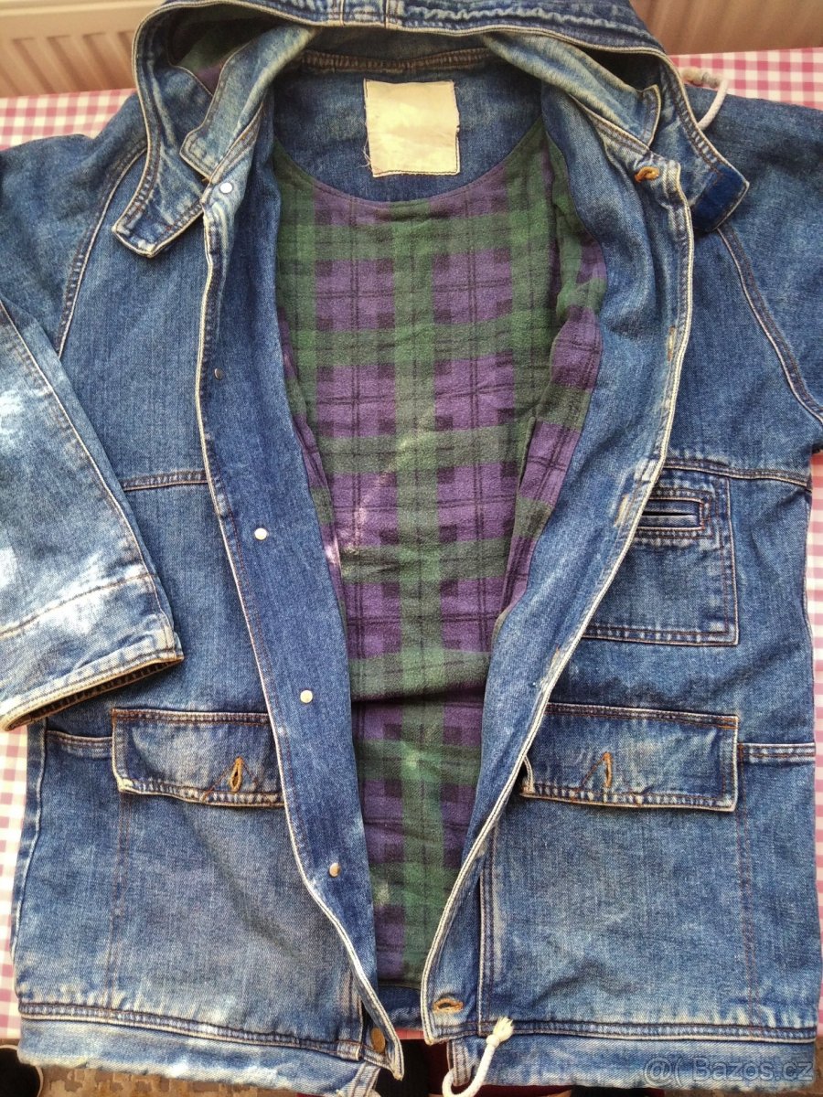 Riflová bunda s kapucí - 8