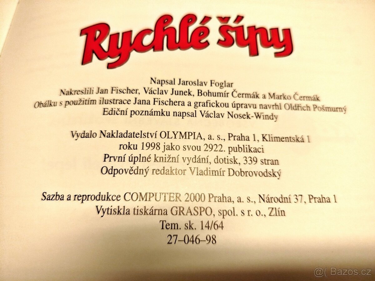 J. Foglar - RYCHLÉ ŠÍPY (souborné vydání) - nejlevněji - 8