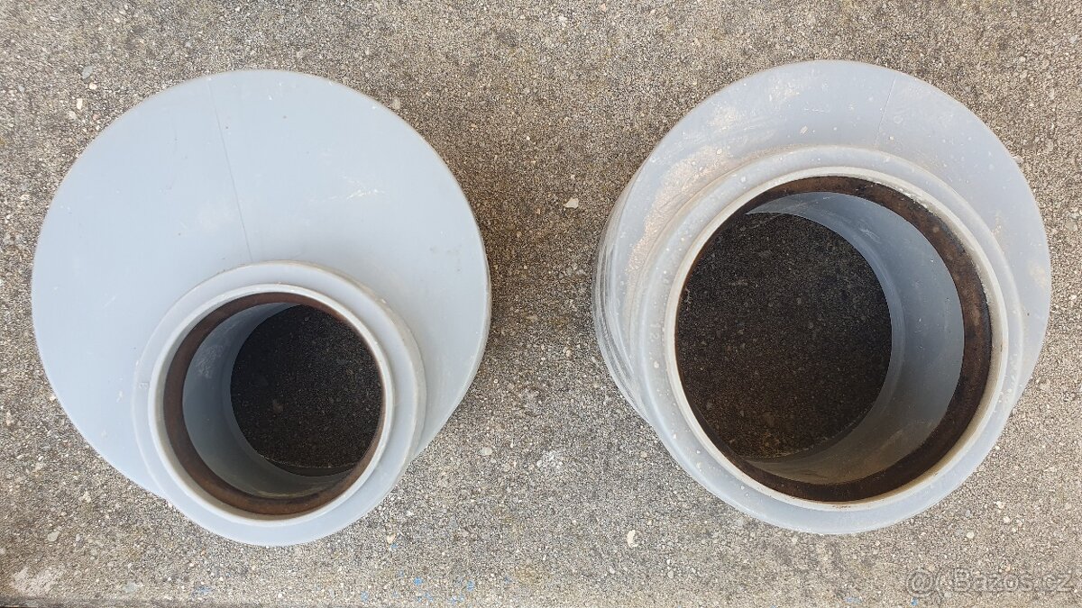 Kanalizační trubky, kolena, odbočky, redukce, atd. - 8
