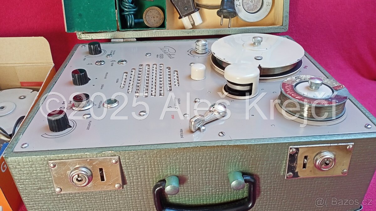 UNIKÁTNÍ DRÁTOFON (MAGNETOFON) PARATUS MEOPTA - TOP STAV - 8