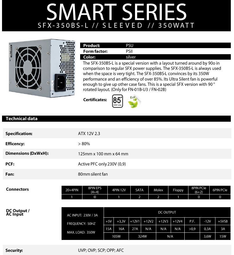 Chieftec Smart Series 350W SFX-350BS-L - 8