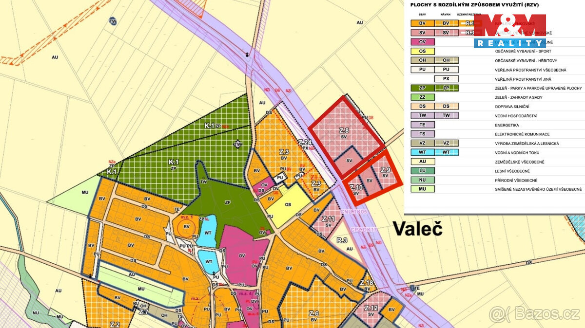 Prodej komerčního pozemku 875 m2, Valeč - 8