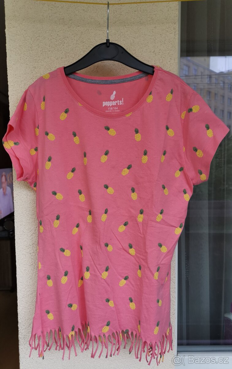 sada bavlněných triček 7 ks vel. 158/164 + dárek tílko - 8