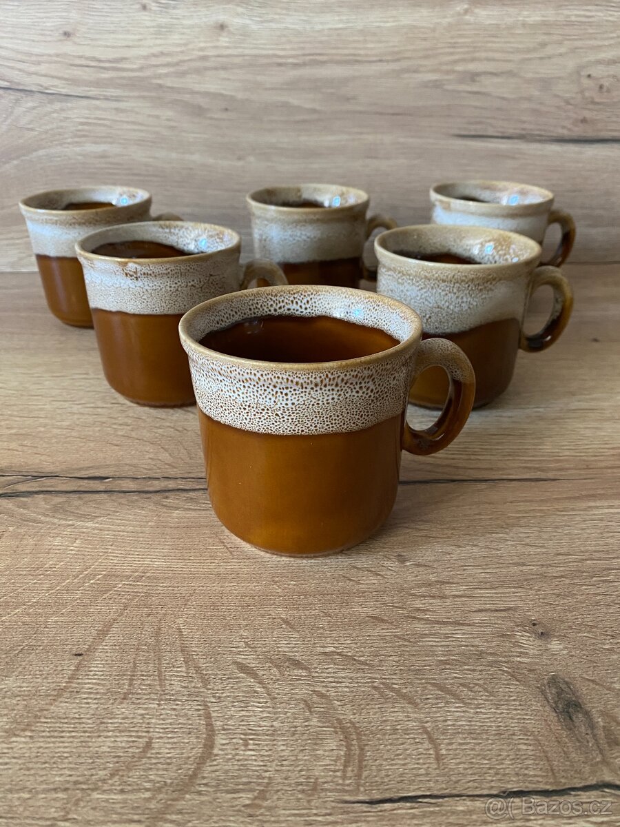 hren keramický hrnek hrneček sada hnědé hrnky - 8