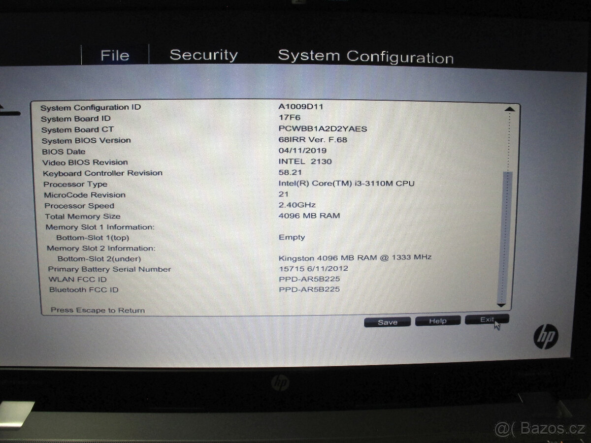 HP ProBook 4540s na díly či doplnění - 8