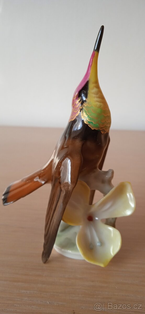 Porcelánová soška kolibřík Hutschenreuther - 8