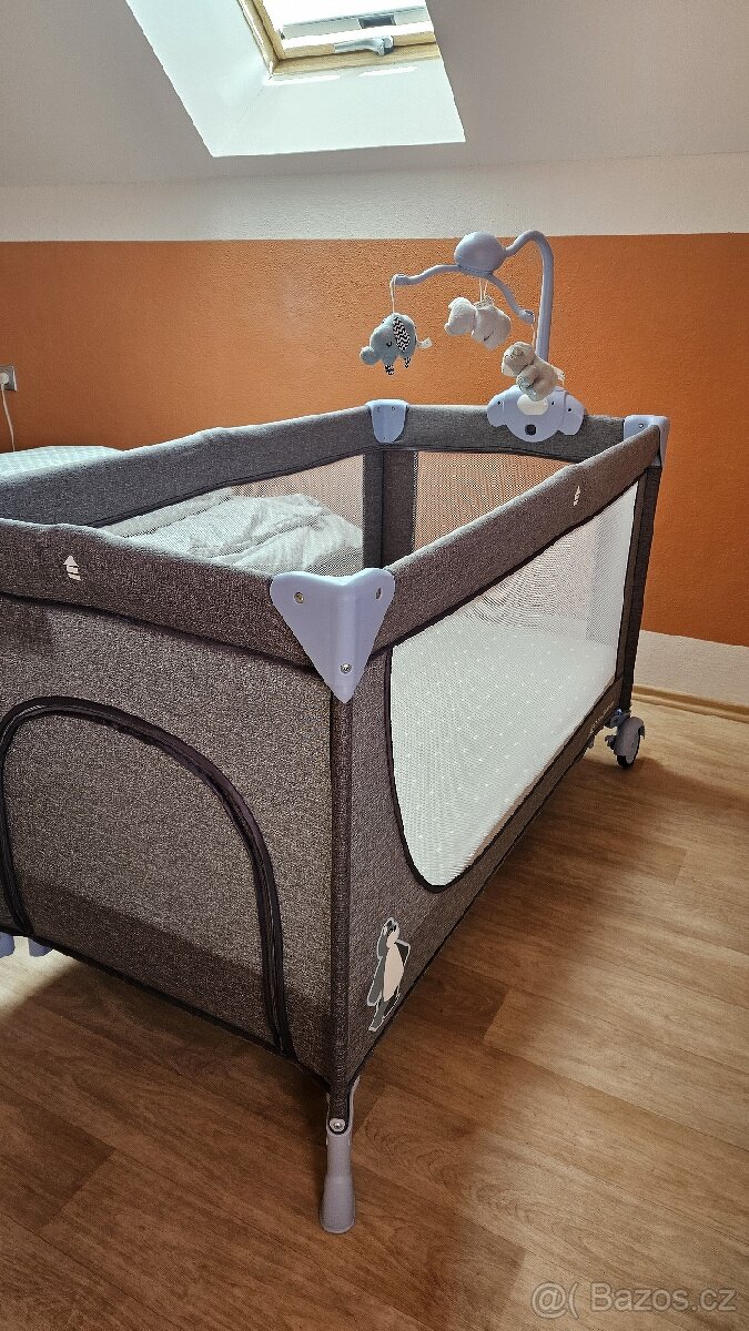 Kinderkraft cestovní postýlka s příslušenstvím Joy Blue - 8