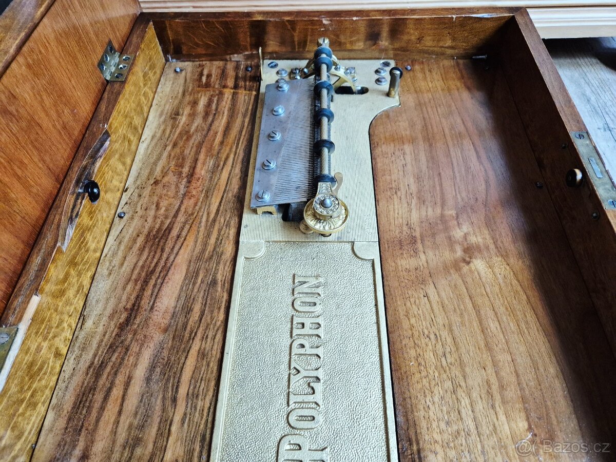 Starožitný hrací stroj Polyphon, 1895 - 8