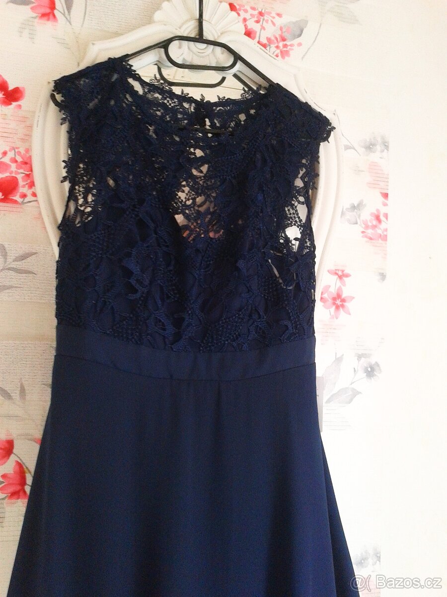 Nádherné dlouhé společenské šaty 40/42 - 8