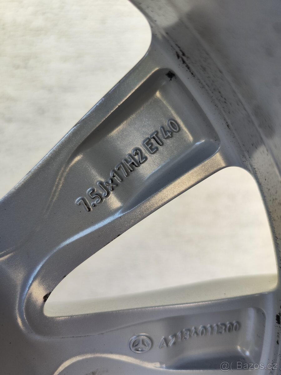 ORIGINÁL ALU kola MERCEDES s PNEU CONTINENTAL 6mm 17" - 8