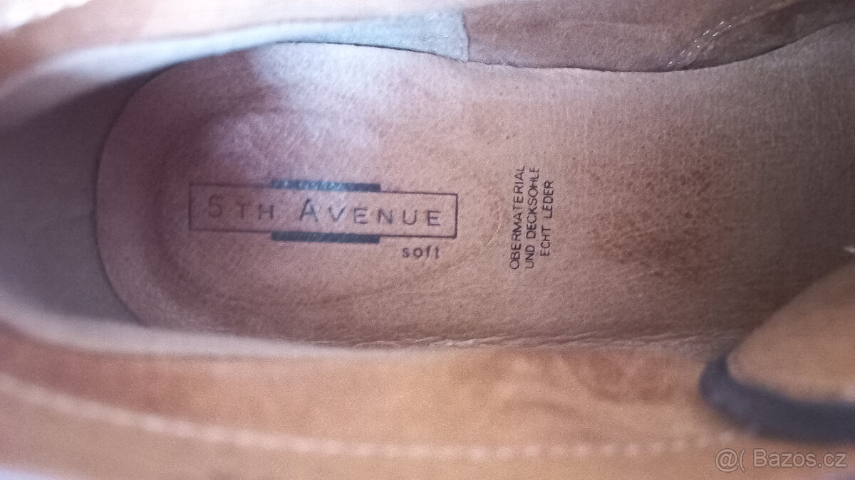 boty dámské kotníkové, semišové, kožené - 8