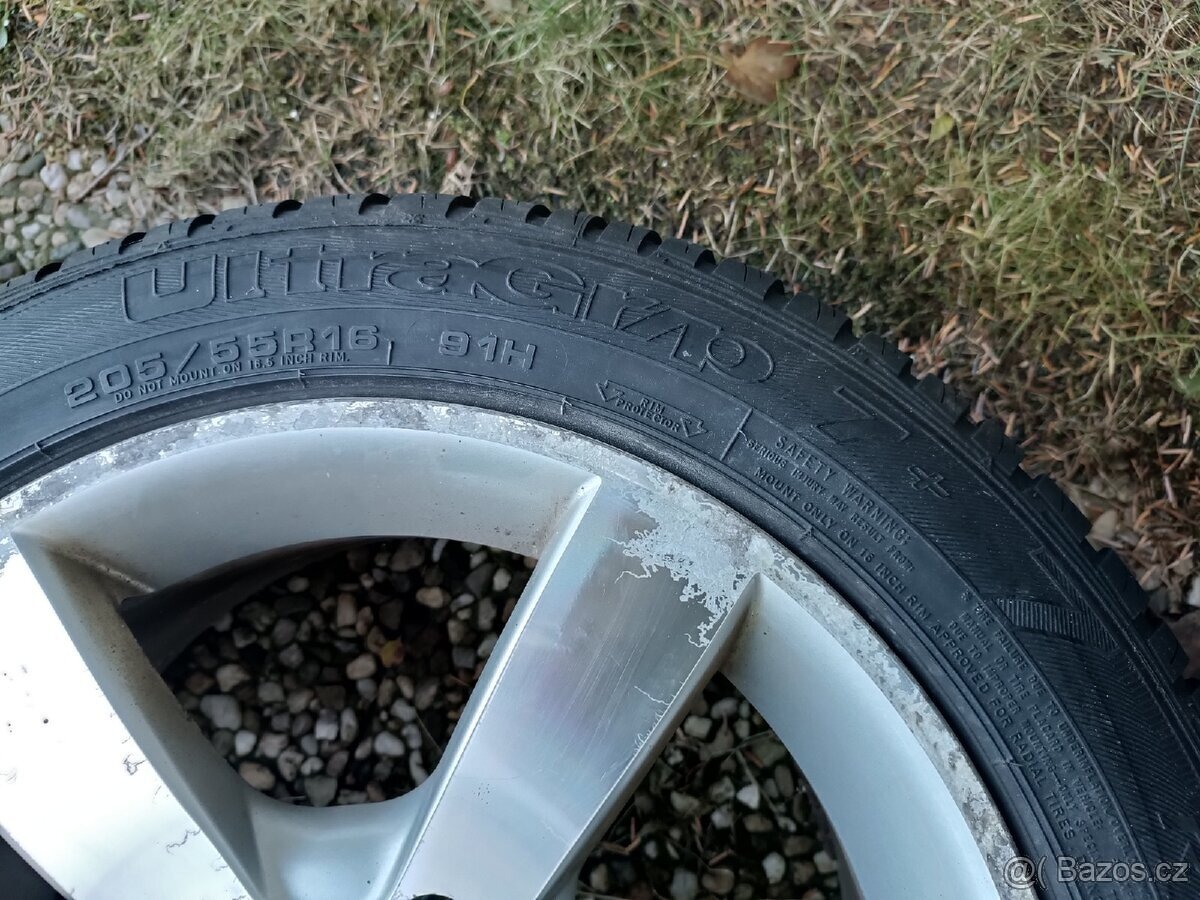 Zimní ALU sada kol VW golf 6 VI 205/55 R16 - 8