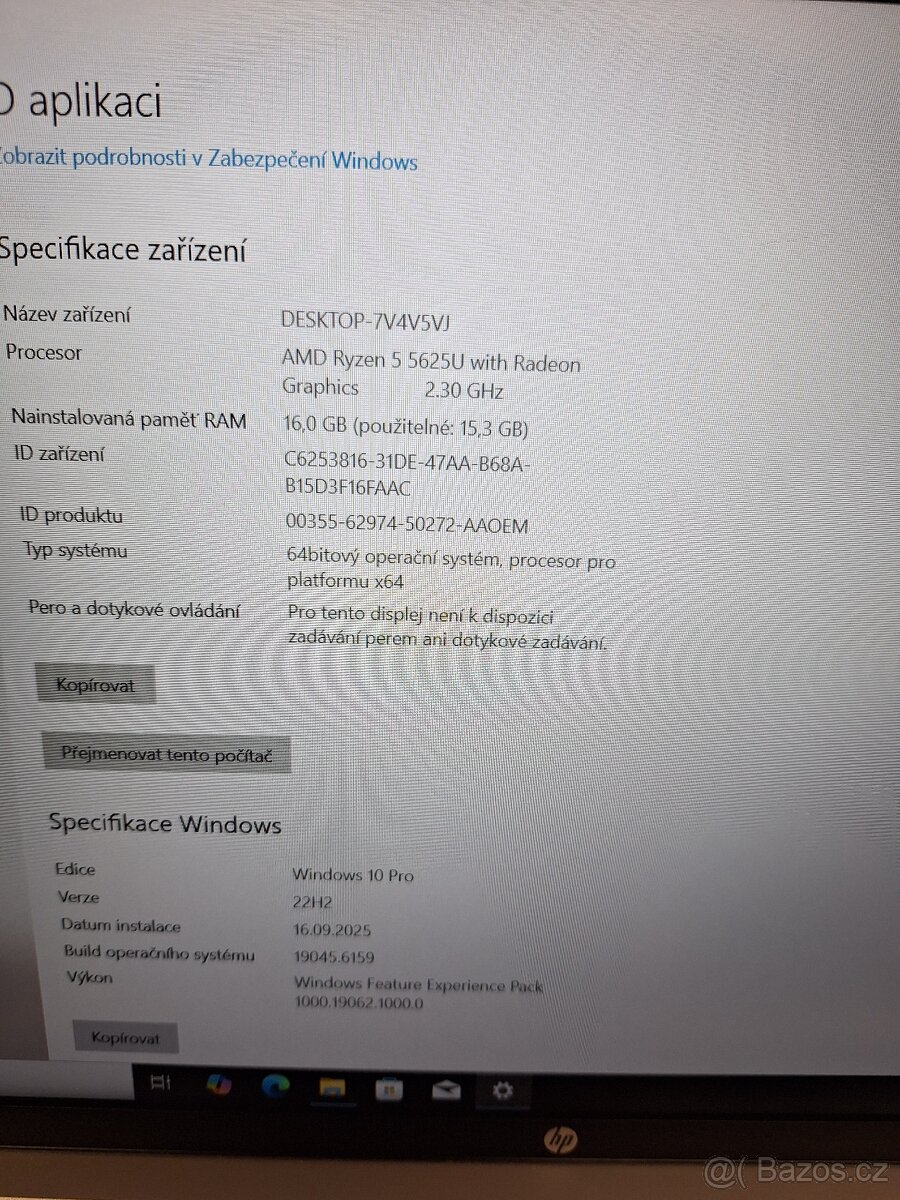 HP ProBook 455 15,6 palců G9 (6S6K2EA) záruka - 8