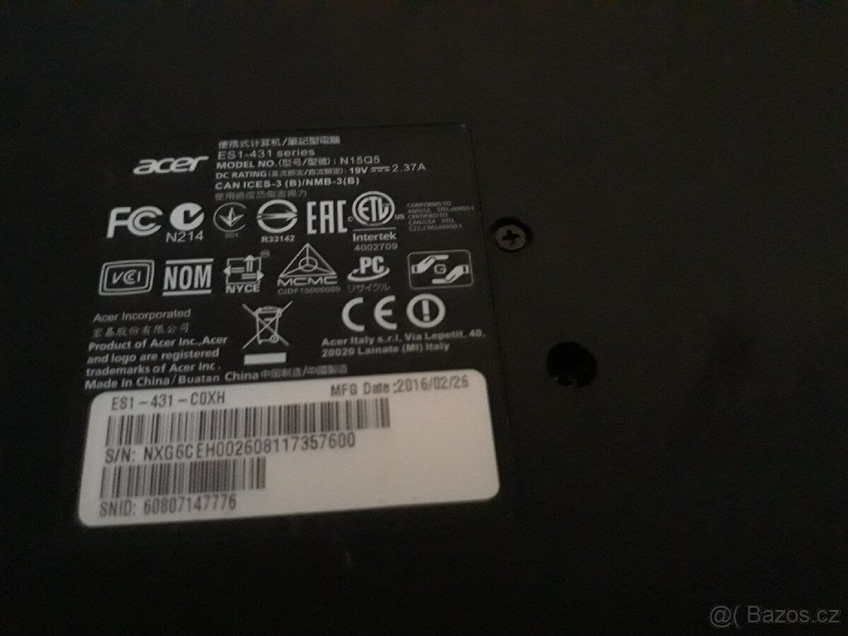 LEVNĚ NOTEBOOK ACER ASPIRE - 8