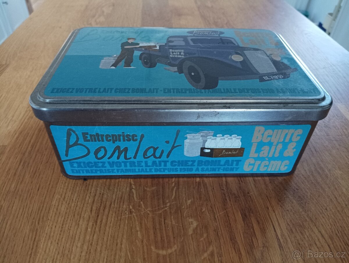 PLECHOVÁ KRABIČKA MASSILLY BONLAIT FRANCIE - 8