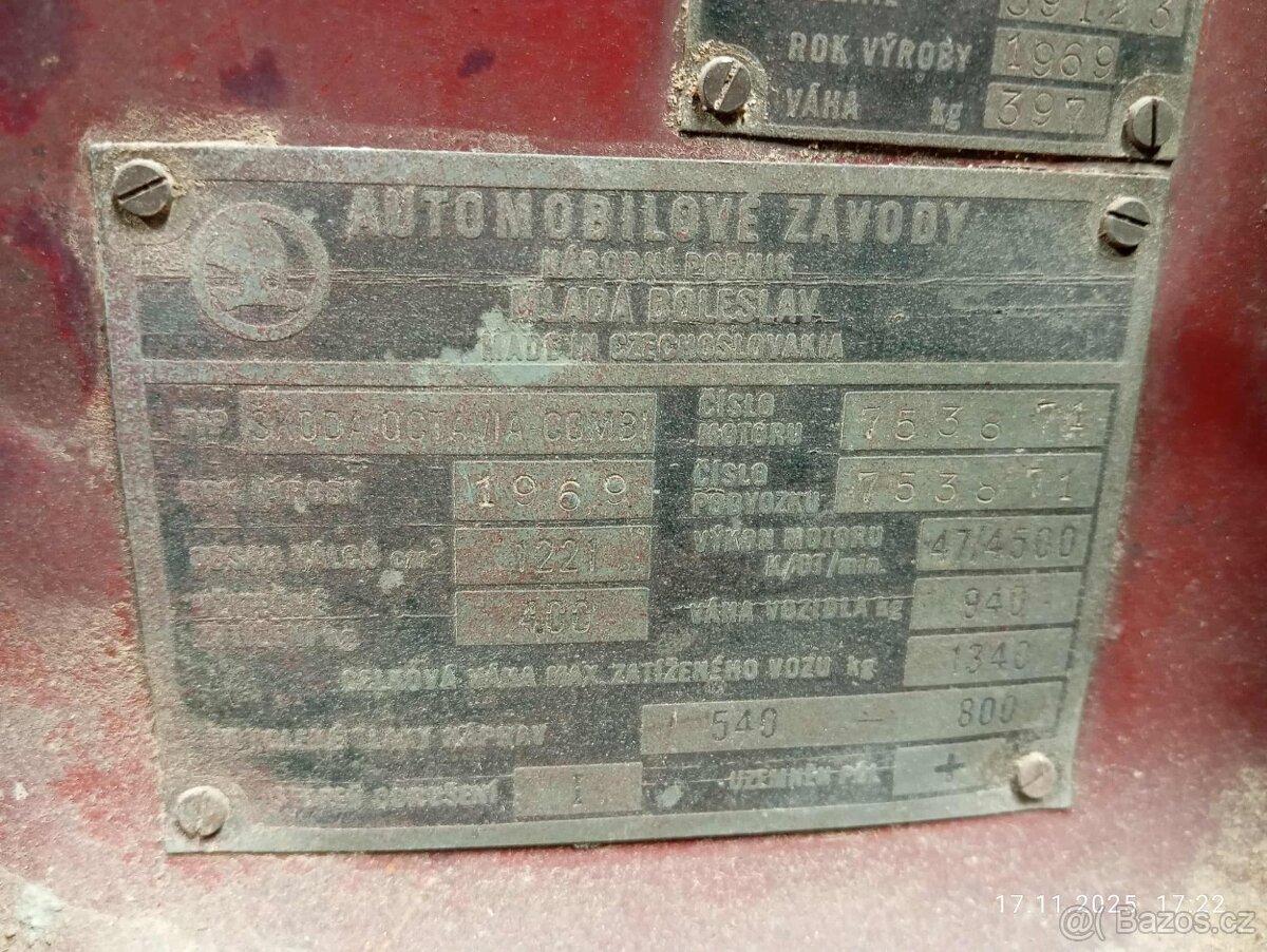 Škoda Octavia Combi r. v. 1969 (započatá renovace) - 8