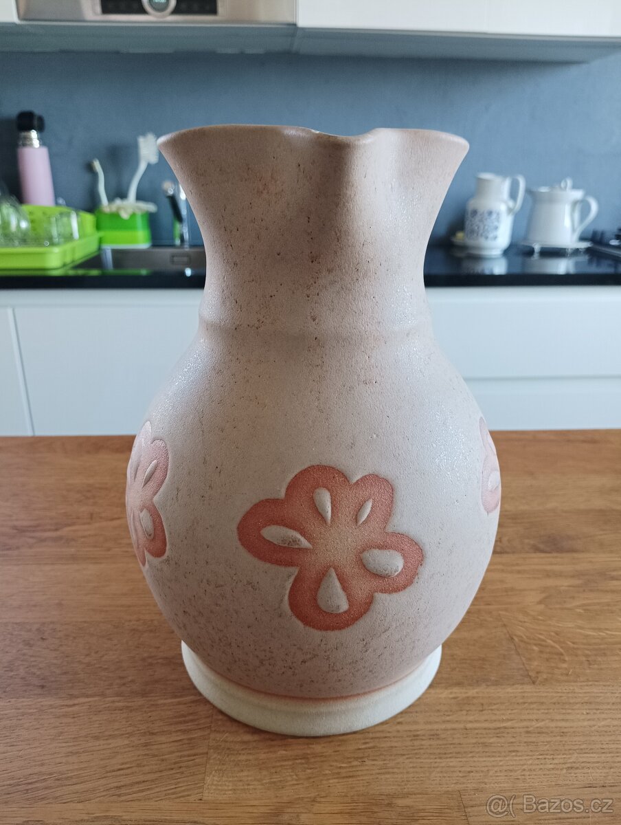 KERAMICKÝ DŽBÁN RUČNĚ DEKOROVANÝ - 8