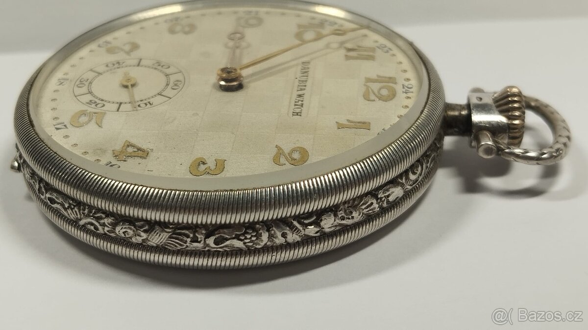 Stříbrné velmi staré kapesni hodinky DANUBIA - 8