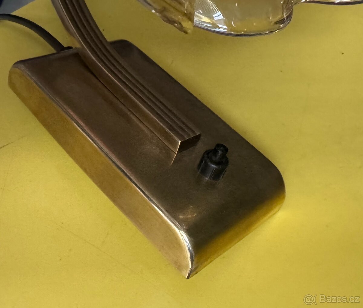 starožitná mosazná funkční lampička-více v inzerátu - 8