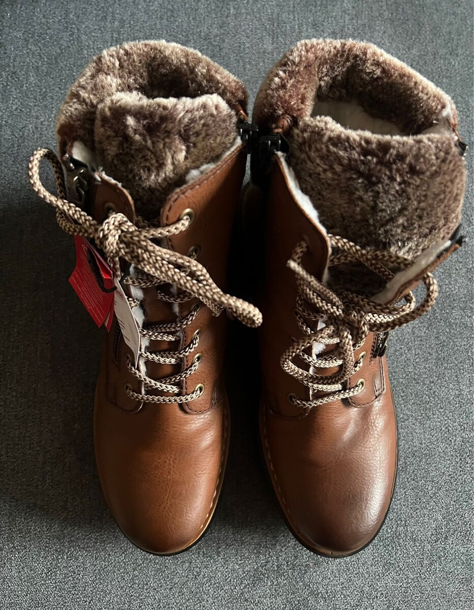 Dámské zimní kožené boty Rieker - 8