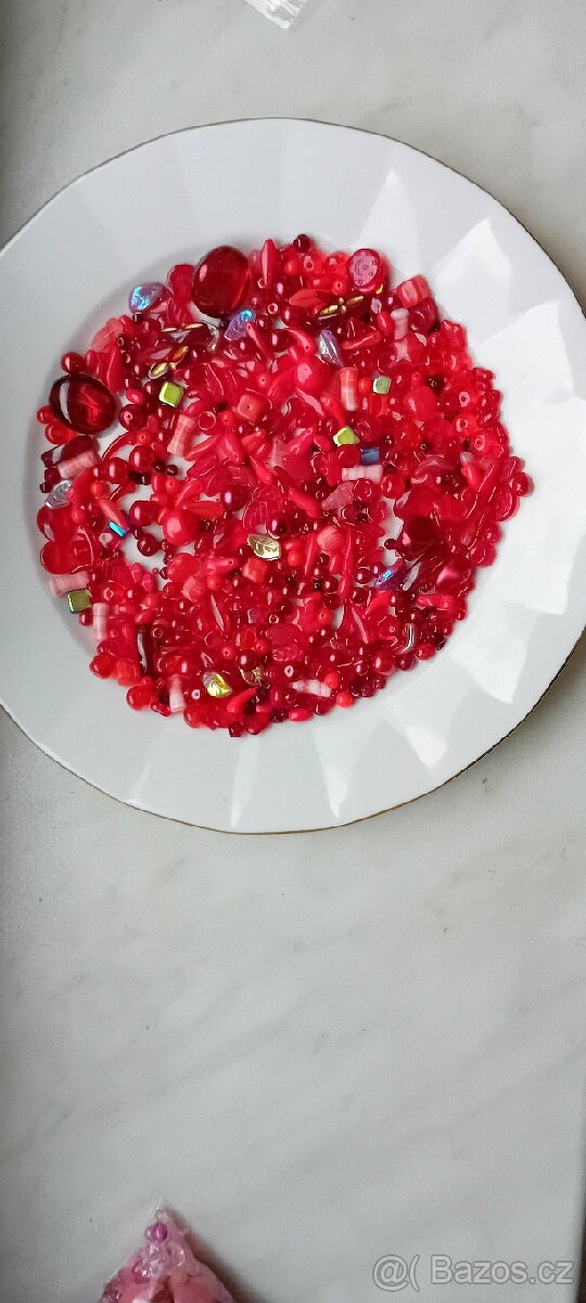 Skleněné korálky mix, české, 250g, 13 barev mixů - 8