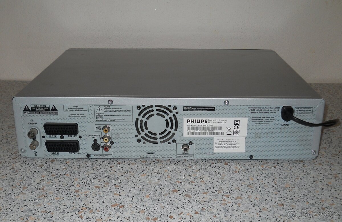 📼>📀VHS-DVD rekordér PHILIPS DVDR3430 - 8