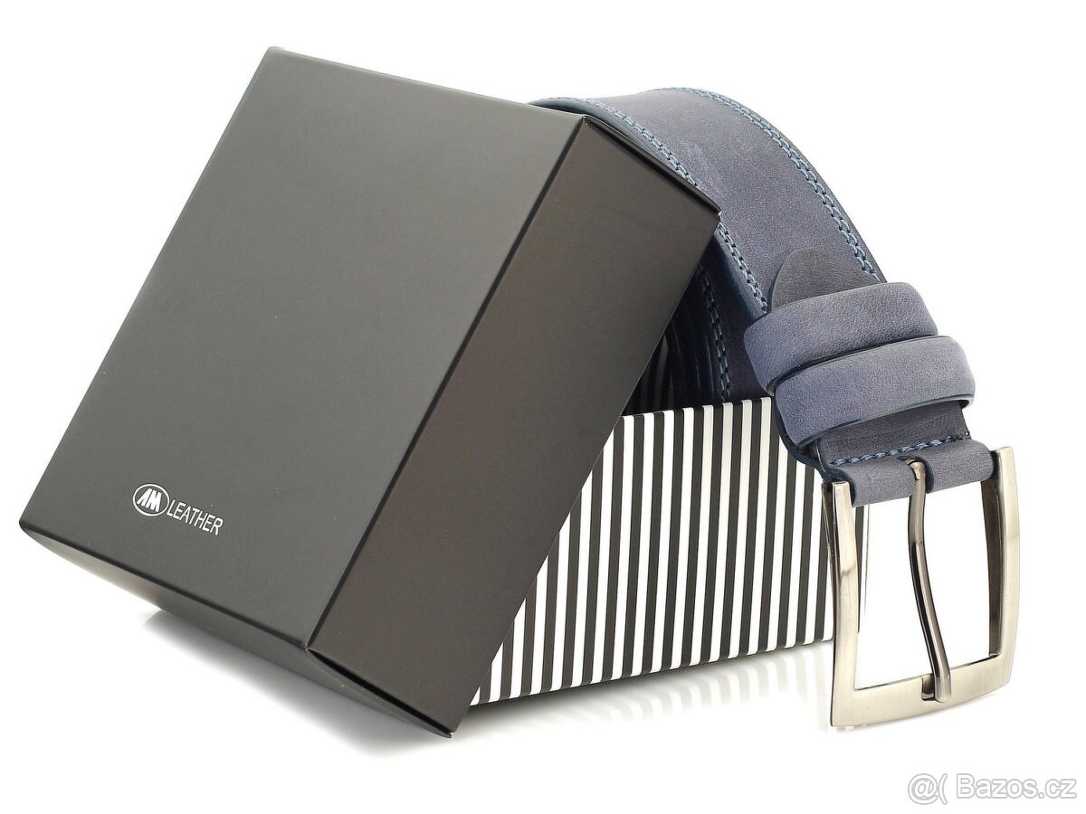 Pánský kožený opasek M4035 o šířce 4 cm - 8