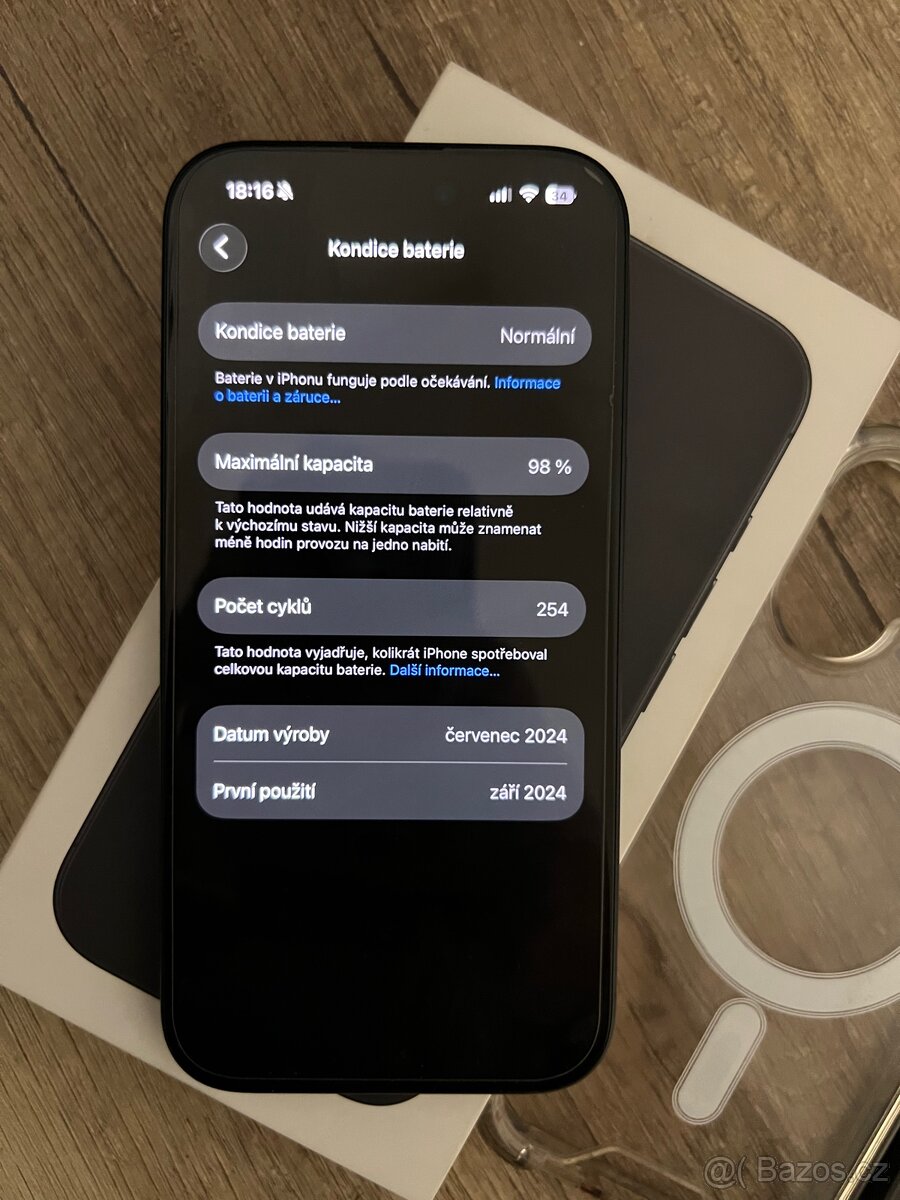 iPhone 16 (128 GB) – Černý, TOP STAV, V ZÁRUCE - 8