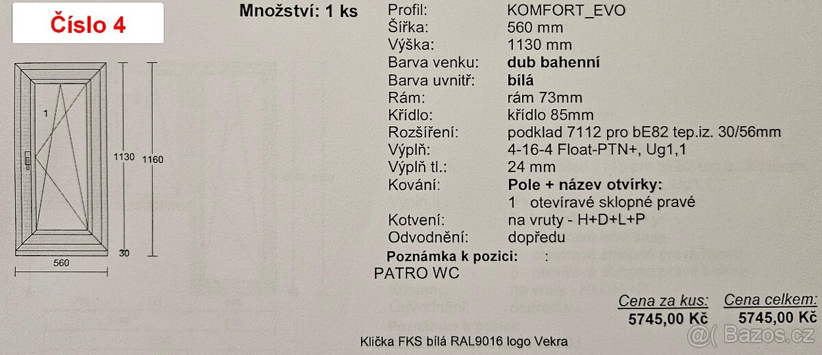 Plastové okna, balkonové dveře VEKRA - 8