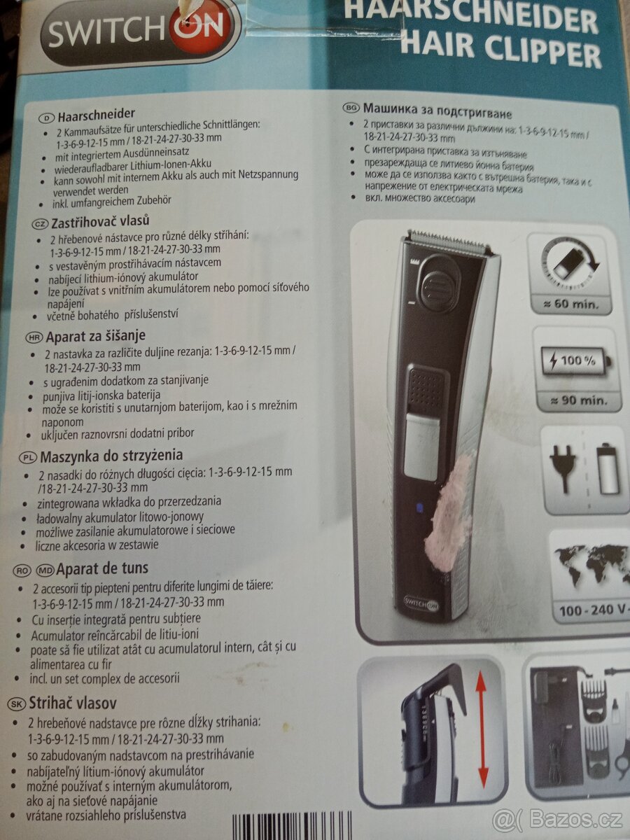 Prodám zastřihovač vlasů SWITCH ON HT-D0201 - 8