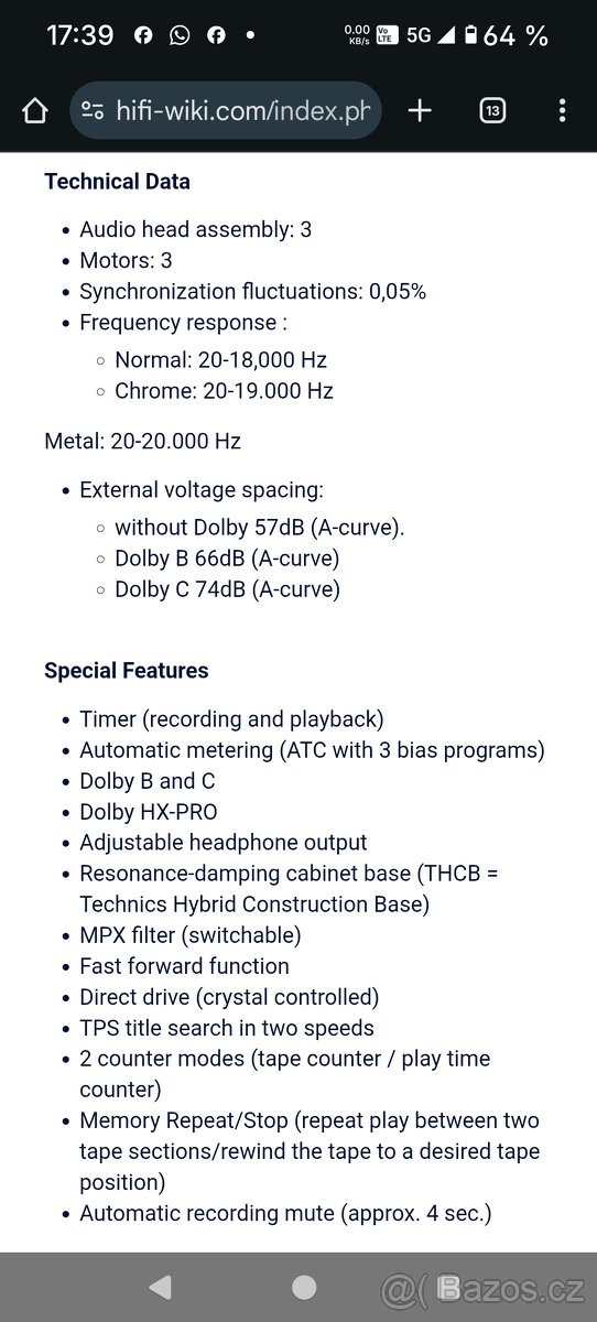 Technics RS-BX747 - 8