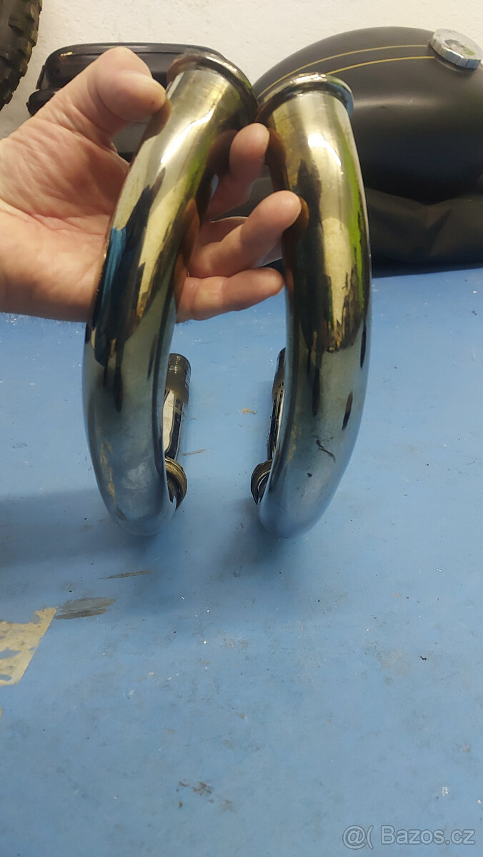 Jawa 250/559 590 Panelka SPORT kolena výfuků - 8