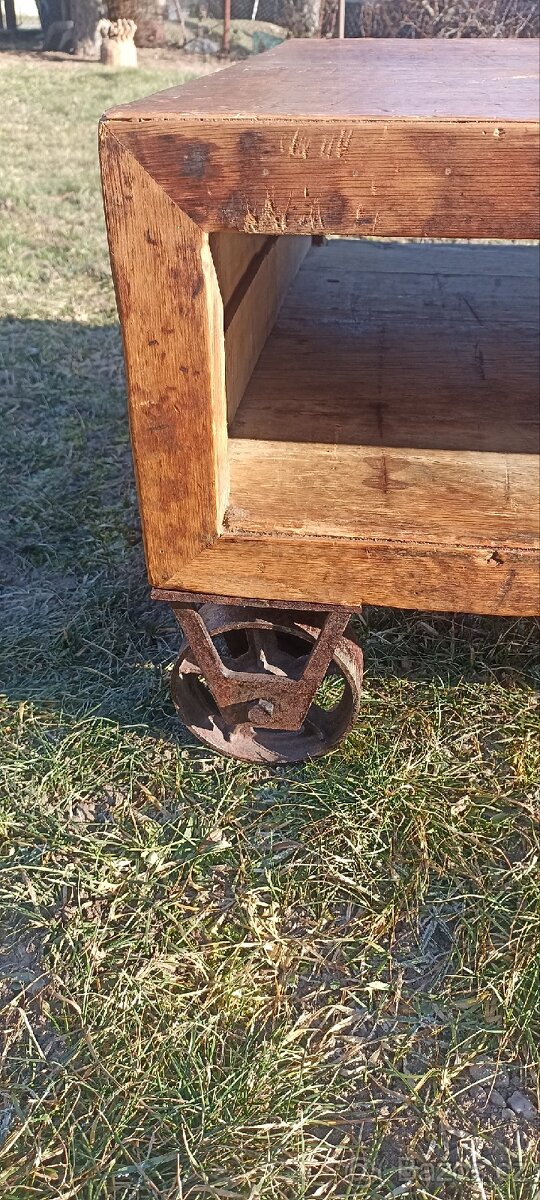 Konferenční stolek Industrial top model masiv dřevo - 8