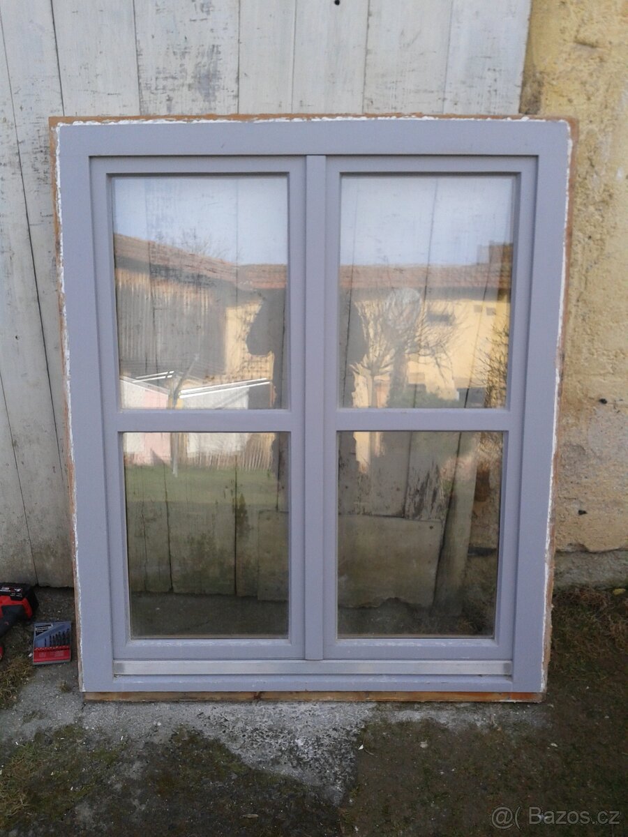 4 kusy - Dřevěné okno 111 x 132 cm - 8