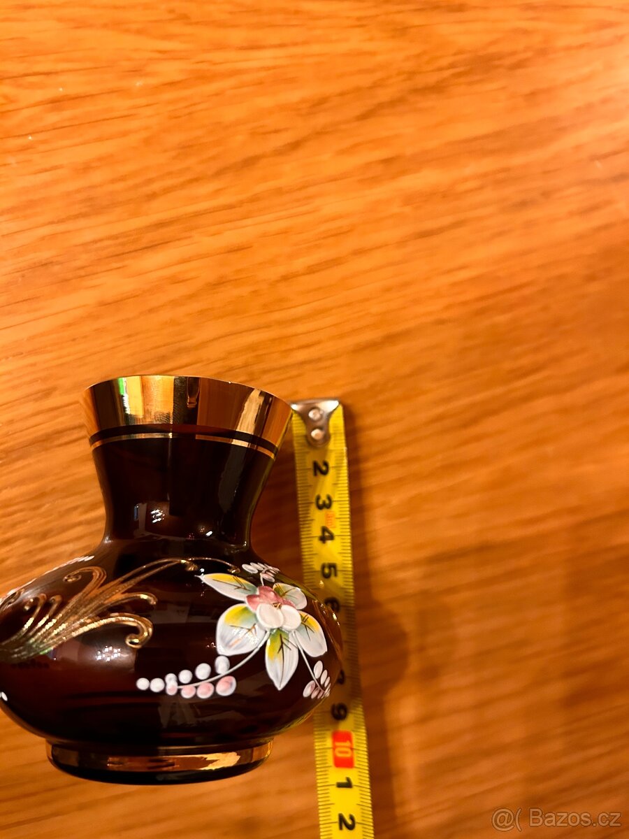 Borské sklo - zdobené vázičky, cena za kus - 8