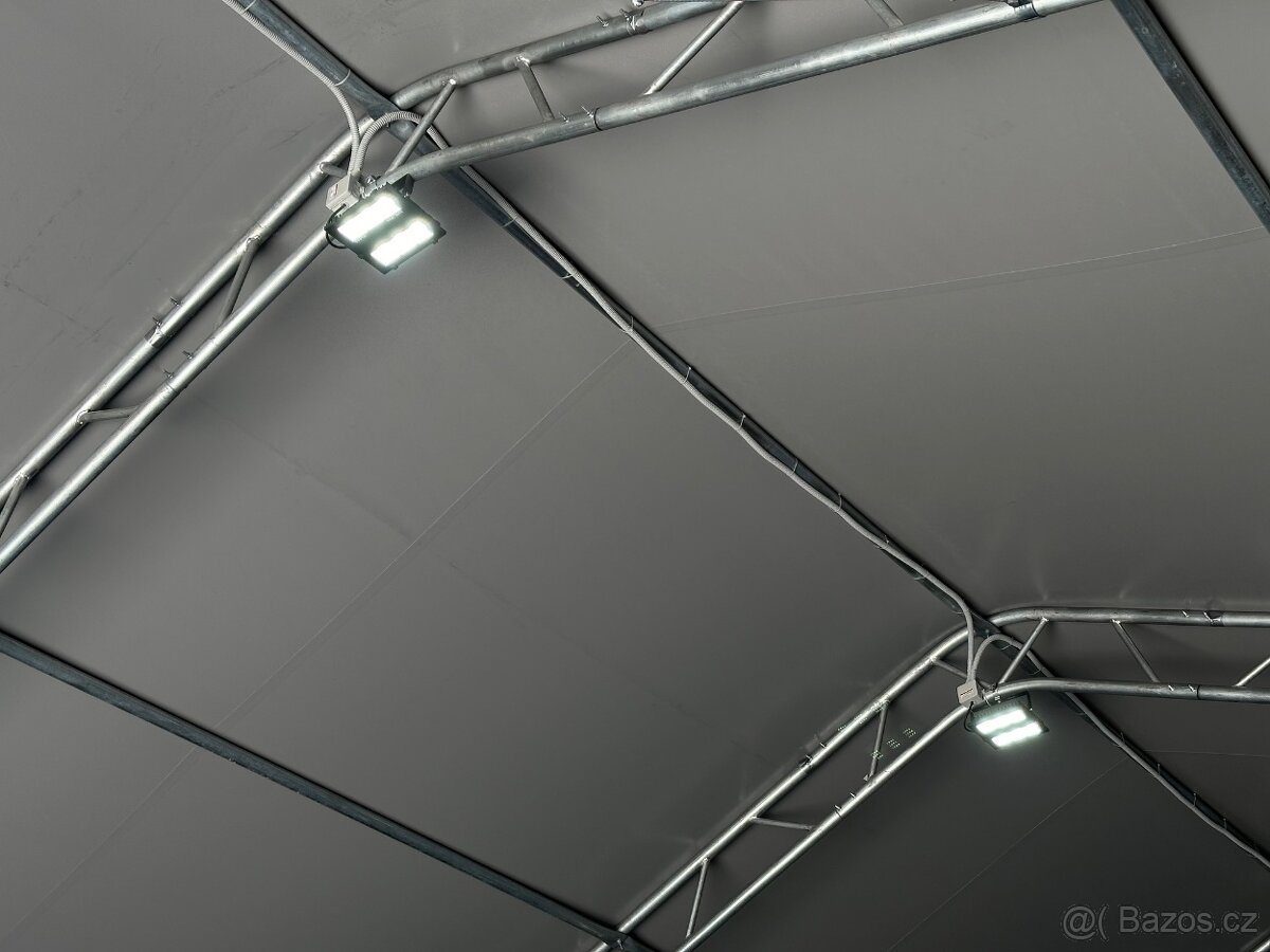 Plachtová hala 10x12,2x5,2 šedá/antracid. lem - 8