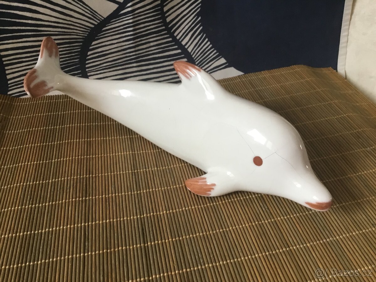 keramicky delfin 1970, korbel - 8