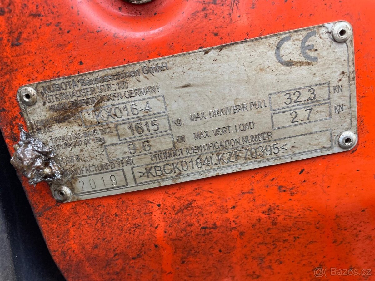 Prodám minibagr Kubota KX 16 - 8