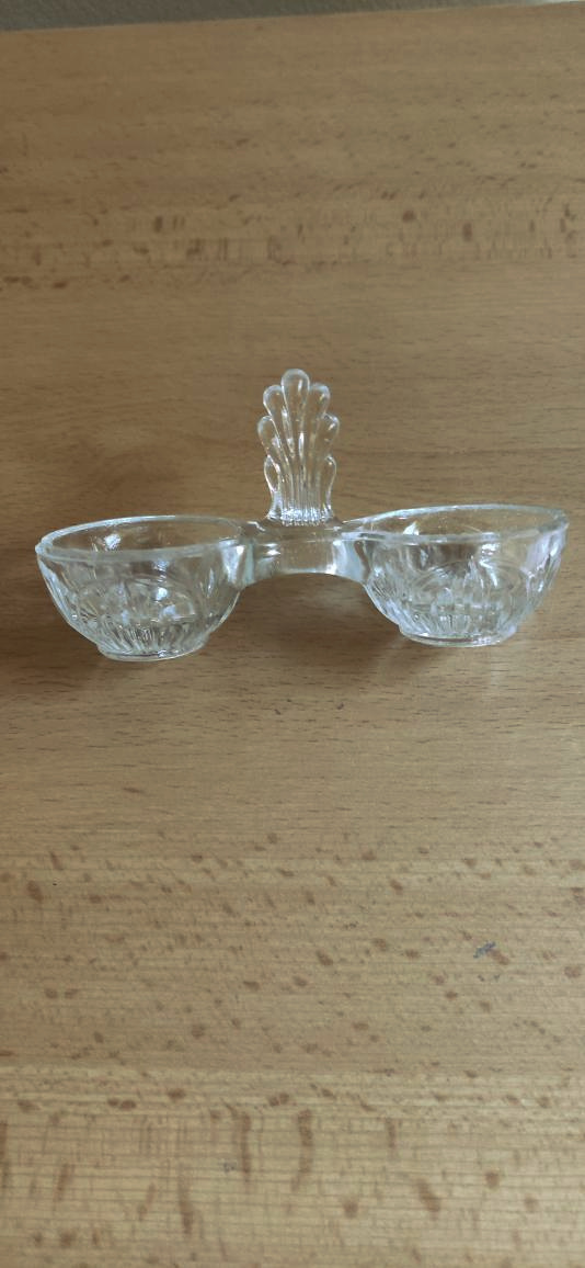 Skleněný tác,slánka,cukřenka - 8