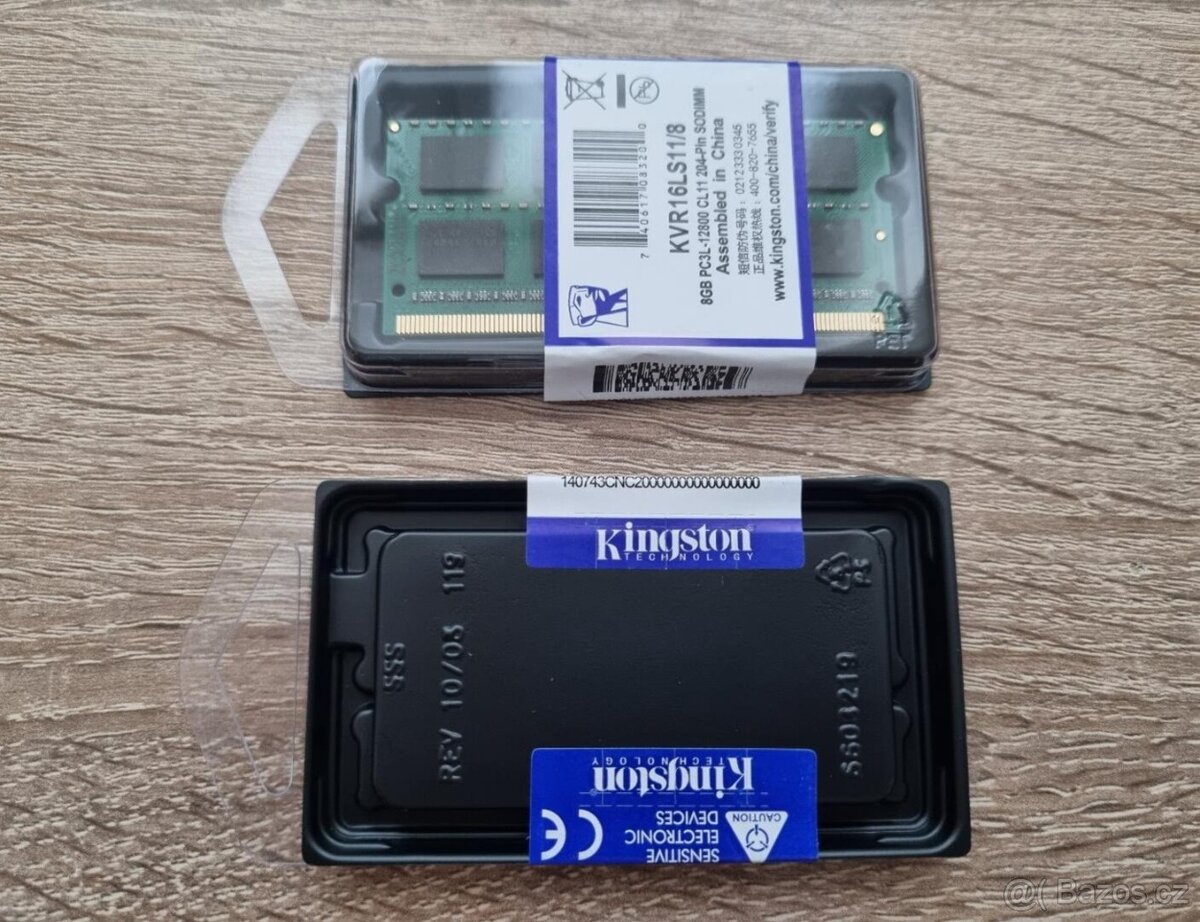 8GB DDR3L RAM SAMSUNG - nová 1600MHz 12800s - 8