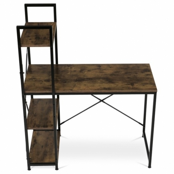 Psací stůl s regálem v dekoru dubu nebo starého dřeva - 8