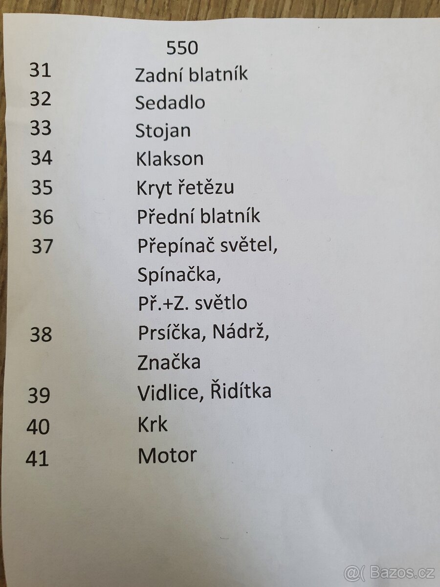 Jawa 50 pionýr sada šroubů 550, 555, 20, 21, 23 - 8