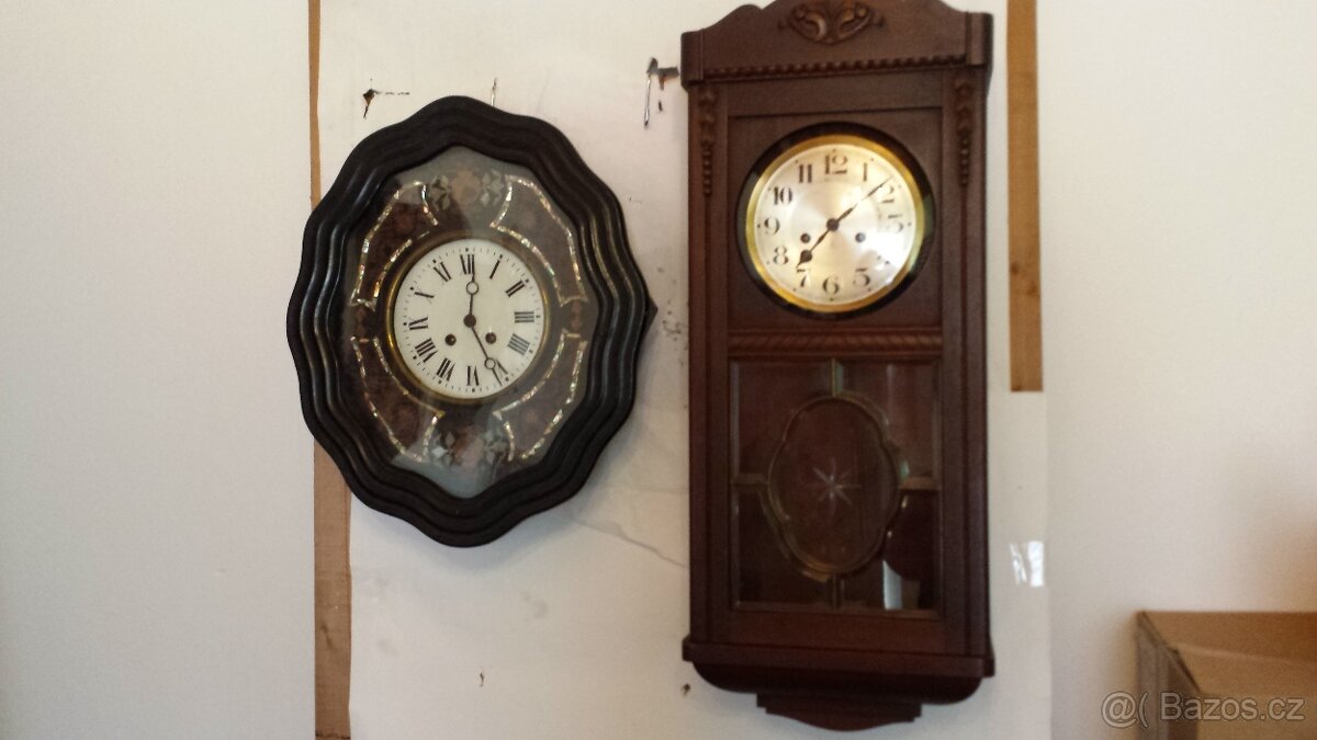 Starožitné nástěnné hodiny sbírka 6ks - 8