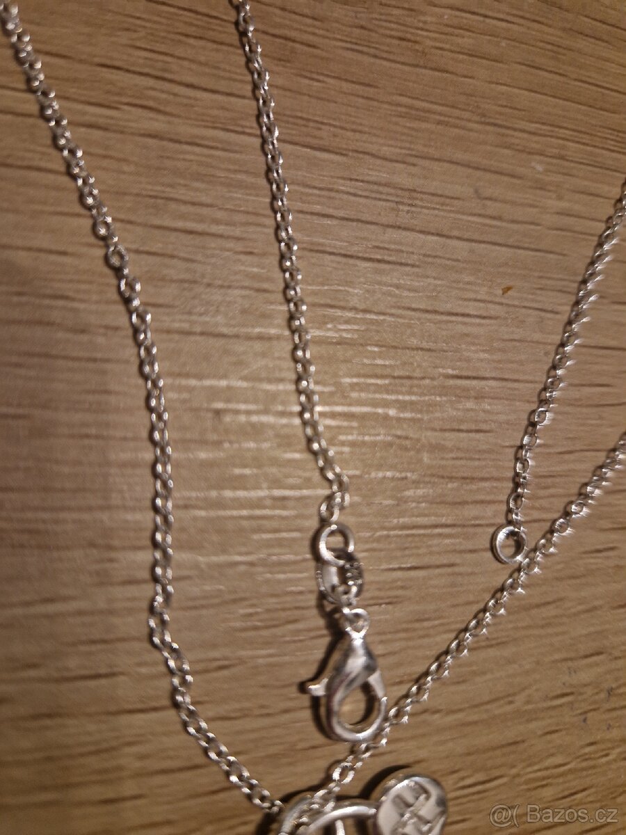 Dámský i dívčí stříbrný náhrdelník 925 Mickey mouse 45 cm - 8