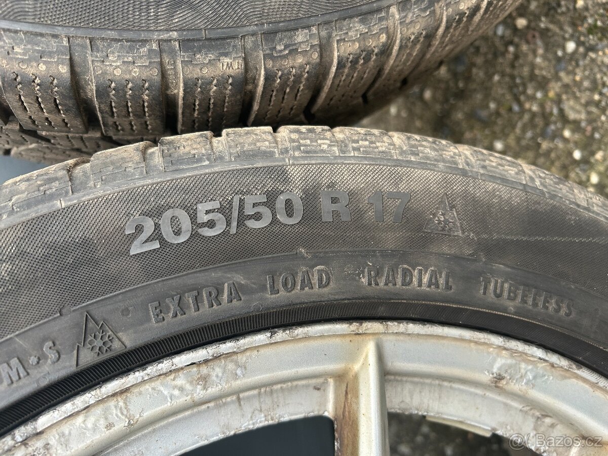 Alu kola R17 5x112 Mercedes + zimní pneu 205/50/17 - 8