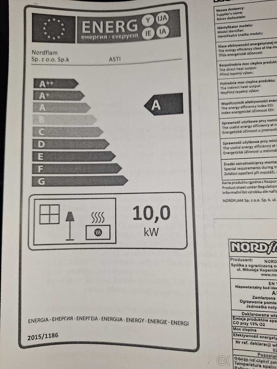 Krbová Kamna Nordflam Asti 10Kw - 8