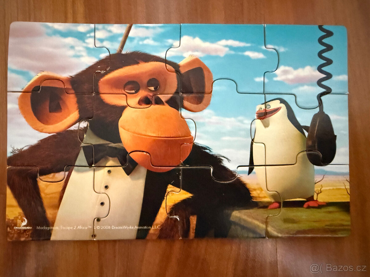 Dřevěné puzzle Madagaskar DreamWorks - 8